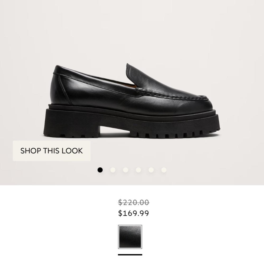 Black Banana Republic Italian leather loafers size 8